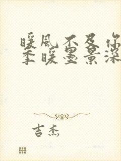 暖风不及你情深季暖墨景深 小说