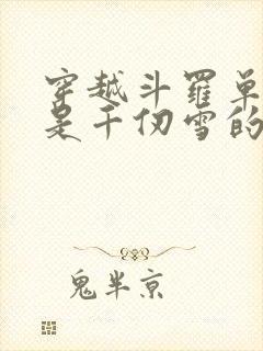 穿越斗罗单女主是千仞雪的小说