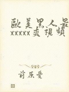 欧美黑人最猛性xxxxx爽视频