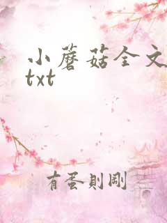 小蘑菇全文番外txt