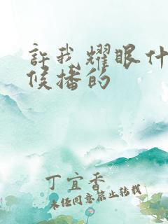 许我耀眼什么时候播的