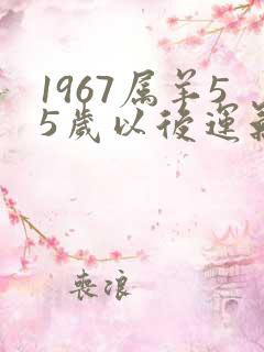 1967属羊55岁以后运气