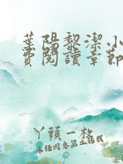 叶阳黎洁小说免费阅读章节最新