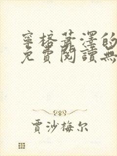 宁榕萧泽的小说免费阅读无弹窗