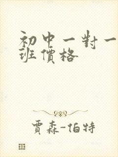 初中一对一补习班价格