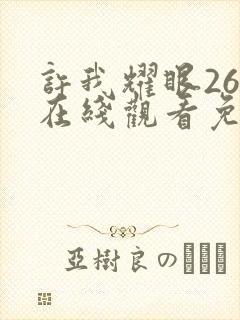 许我耀眼26集在线观看免费高清