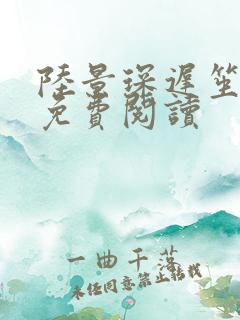 陆景琛迟笙小说免费阅读