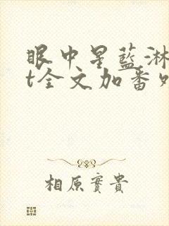 眼中星蓝淋txt全文加番外