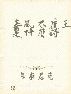 春风不度玉门关是什么诗