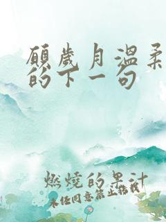 愿岁月温柔以待的下一句