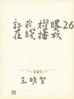 许我耀眼26集在线播放