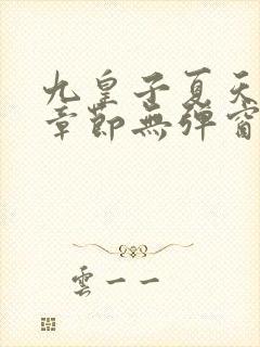 九皇子夏天最新章节无弹窗笔趣阁