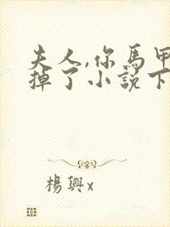 夫人,你马甲又掉了小说下载txt