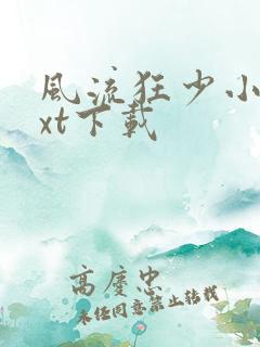 风流狂少小说txt下载