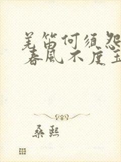 羌笛何须怨杨柳 春风不度玉门关中的春风是