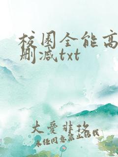 校园全能高手未删减txt