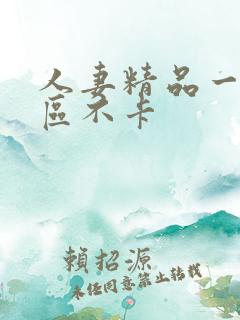 人妻精品一区二区不卡