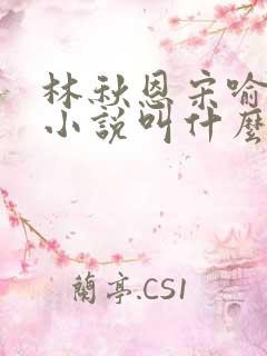 林秋恩宋喻白的小说叫什么名字