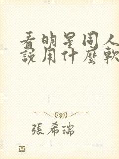 看明星同人文小说用什么软件好