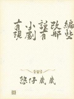 有小说改编的电视剧有哪些