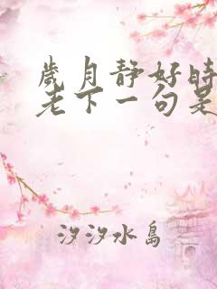 岁月静好时光不老下一句是什么