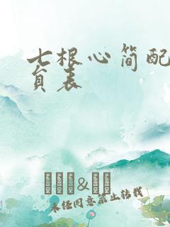 七根心简配音演员表