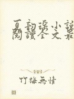 夏韵瑶小说免费阅读全文最新章节