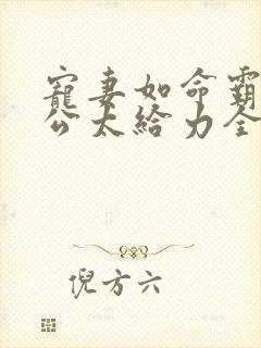 宠妻如命霸道老公太给力全文免费阅读