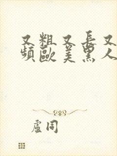 又粗又长又爽视频欧美黑人