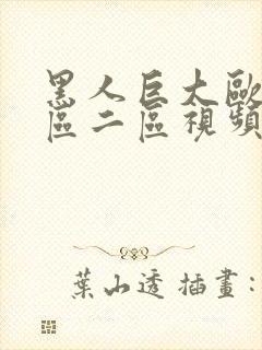 黑人巨大欧美一区二区视频