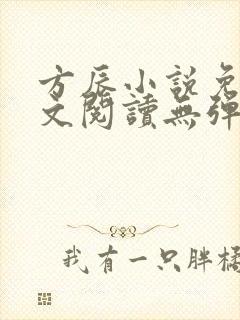 方辰小说免费全文阅读无弹窗下载