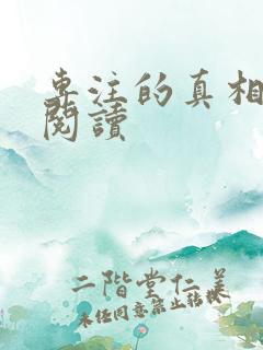 专注的真相在线阅读