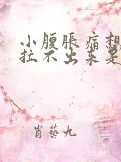 小腹胀痛想拉屎拉不出来是怎么回事