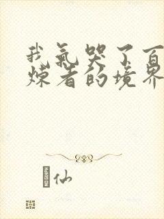 我气哭了百万修炼者的境界划分