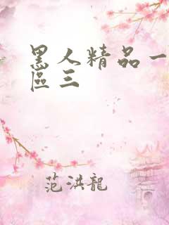 黑人精品一区二区三