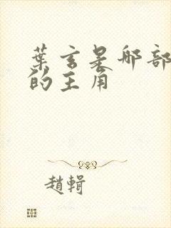 叶玄是哪部小说的主角