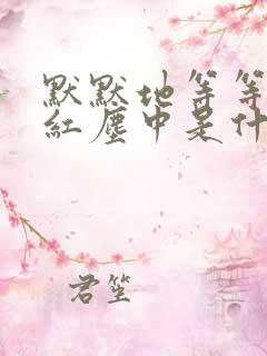 默默地等等你在红尘中是什么歌