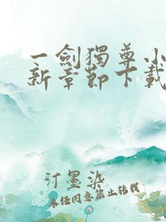 一剑独尊小说最新章节下载