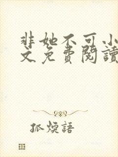 非她不可小说全文免费阅读无弹窗