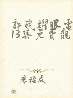 许我耀眼电视剧13集免费观看