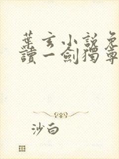 叶玄小说免费阅读一剑独尊