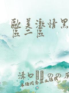 欧美激情黑人一区二区