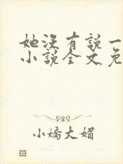 她没有说一个字小说全文免费阅读