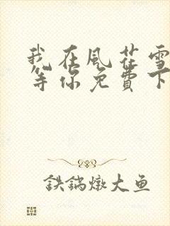 我在风花雪月里等你免费下载txt