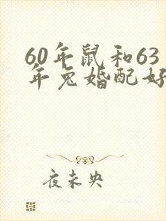 60年鼠和63年兔婚配好不好