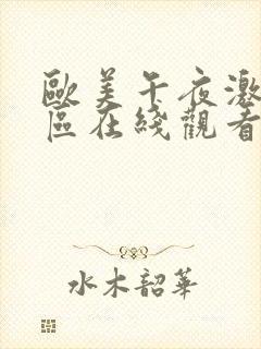 欧美午夜激情一区在线观看