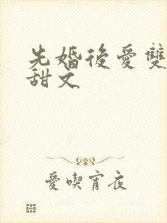 先婚后爱双男主甜文