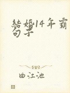 结婚14年霸气句子