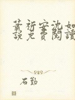 萧祈安沈如枝小说免费阅读最新章节