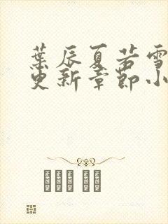 叶辰夏若雪最新更新章节小说